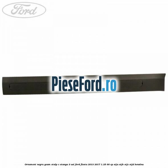 Ornament negru geam stalp C stanga 3 usi Ford Fiesta 2013-2017 1.25 60 cp STJA, STJB, STJC, STJD benzina