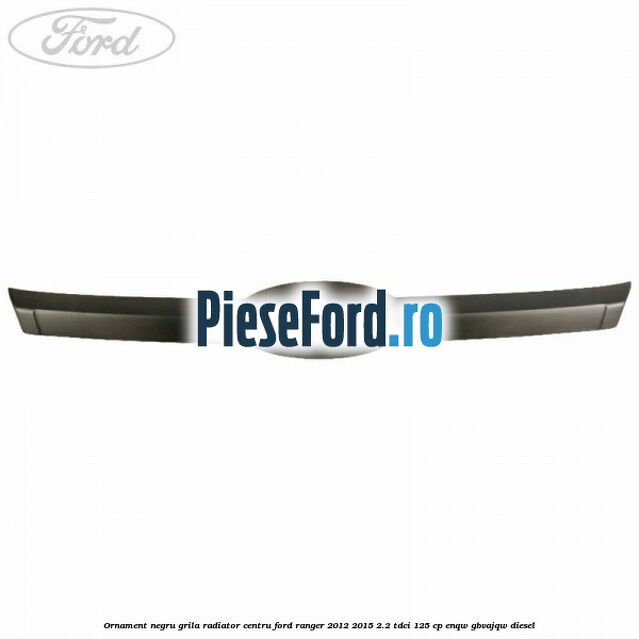 Ornament negru grila radiator centru Ford Ranger 2012-2015 2.2 TDCi 125 cp ENQW, GBVAJQW diesel