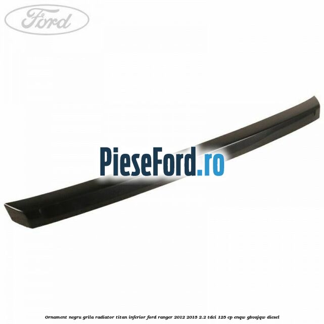 Ornament negru grila radiator Titan inferior Ford Ranger 2012-2015 2.2 TDCi 125 cp ENQW, GBVAJQW diesel