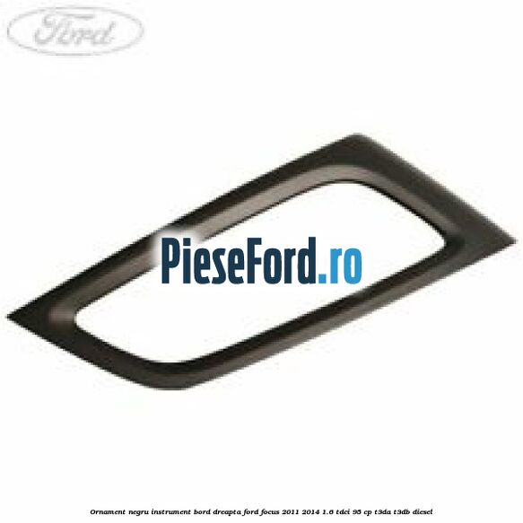 Ornament negru instrument bord dreapta Ford Focus 2011-2014 1.6 TDCi 95 cp T3DA, T3DB diesel