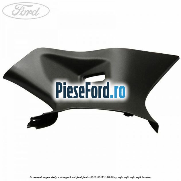 Ornament negru stalp C stanga 3 usi Ford Fiesta 2013-2017 1.25 82 cp SNJA, SNJB, SNJC, SNJD benzina