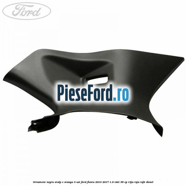 Ornament negru stalp C stanga 3 usi Ford Fiesta 2013-2017 1.6 TDCi 95 cp T3JA, TZJA, TZJB diesel