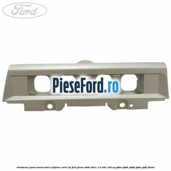 Ornament panou bord centru inferior seria 32 Ford Focus 2008-2011 1.6 TDCi 109 cp G8DA, G8DB, G8DD, G8DE, G8DF diesel