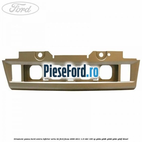 Ornament panou bord centru inferior seria 32 Ford Focus 2008-2011 1.6 TDCi 109 cp G8DA, G8DB, G8DD, G8DE, G8DF diesel