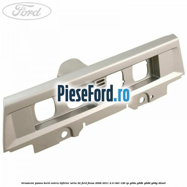 Ornament panou bord centru inferior seria 32 Ford Focus 2008-2011 2.0 TDCi 136 cp G6DA, G6DB, G6DD, G6DG diesel