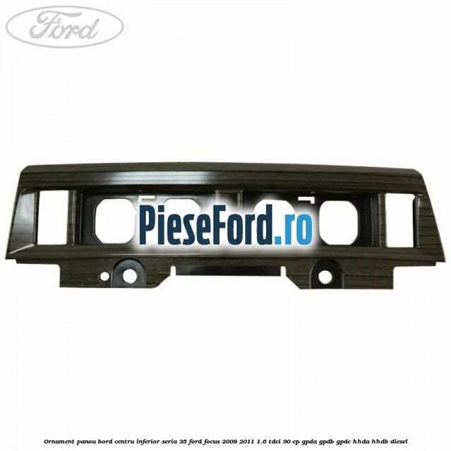 Ornament panou bord centru inferior seria 35 Ford Focus 2008-2011 1.6 TDCi 90 cp GPDA, GPDB, GPDC, HHDA, HHDB diesel