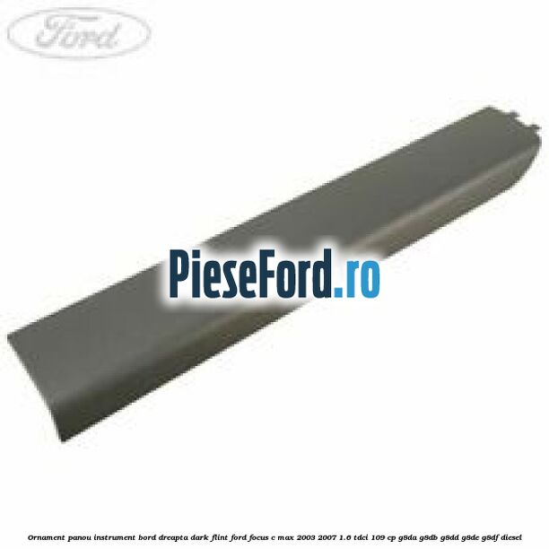 Ornament panou instrument bord dreapta dark flint Ford Focus C-Max 2003-2007 1.6 TDCi 109 cp G8DA, G8DB, G8DD, G8DE, G8DF diesel