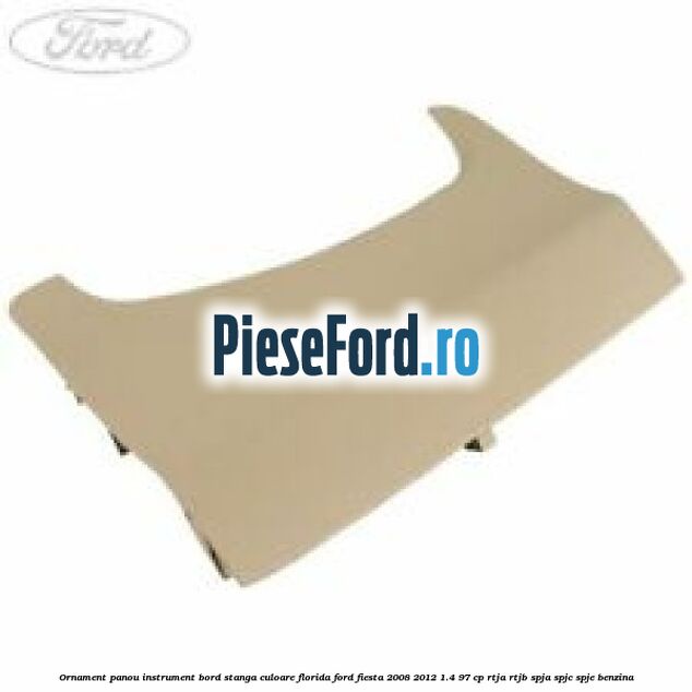 Ornament panou instrument bord stanga culoare florida Ford Fiesta 2008-2012 1.4 97 cp RTJA, RTJB, SPJA, SPJC, SPJE benzina