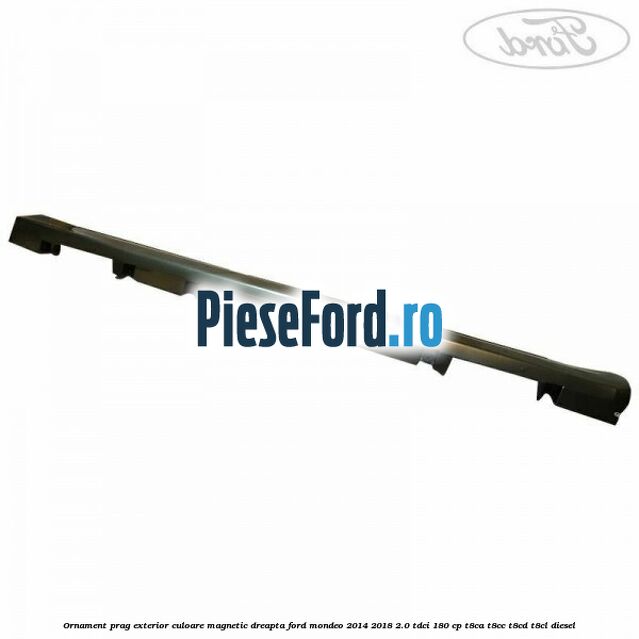 Ornament prag exterior culoare magnetic dreapta Ford Mondeo 2014-2018 2.0 TDCi 180 cp T8CA, T8CC, T8CD, T8CL diesel