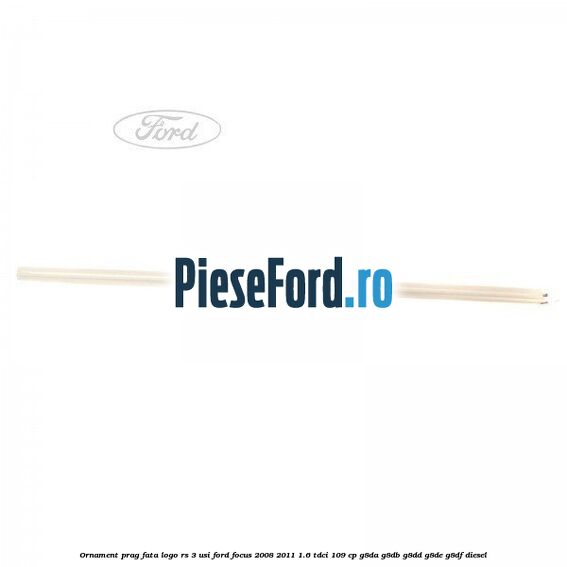 Ornament prag fata logo RS 3 usi Ford Focus 2008-2011 1.6 TDCi 109 cp G8DA, G8DB, G8DD, G8DE, G8DF diesel