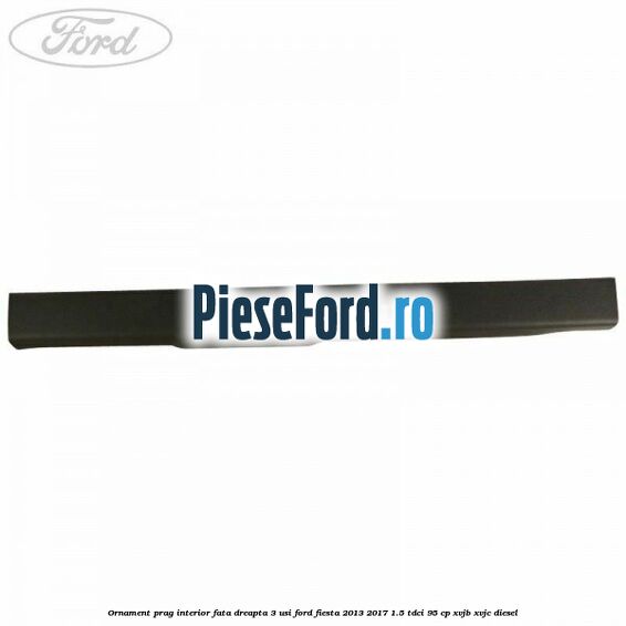 Ornament prag interior fata dreapta 3 usi Ford Fiesta 2013-2017 1.5 TDCi 95 cp XVJB, XVJC diesel