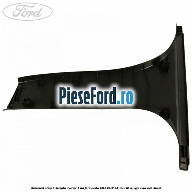 Ornament stalp B dreapta inferior 5 usi Ford Fiesta 2013-2017 1.5 TDCi 75 cp UGJC, XUJA, XUJB diesel