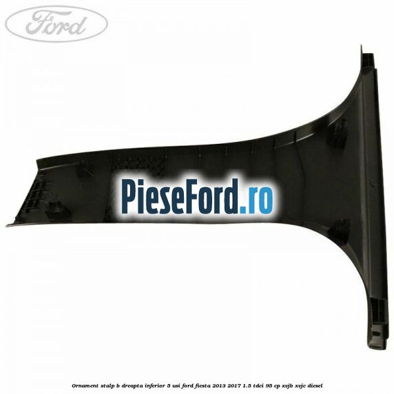 Ornament stalp B dreapta inferior 5 usi Ford Fiesta 2013-2017 1.5 TDCi 95 cp XVJB, XVJC diesel