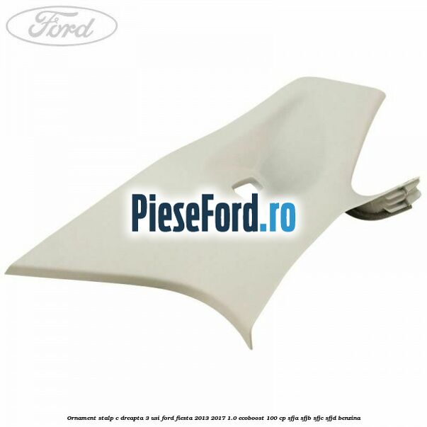 Ornament stalp C dreapta 3 usi Ford Fiesta 2013-2017 1.0 EcoBoost 100 cp SFJA, SFJB, SFJC, SFJD benzina