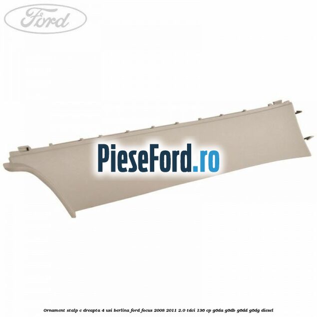 Ornament stalp C dreapta 4 usi berlina Ford Focus 2008-2011 2.0 TDCi 136 cp G6DA, G6DB, G6DD, G6DG diesel