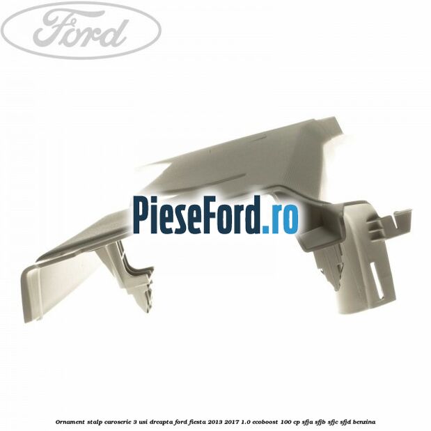 Ornament stalp caroserie 3 usi dreapta Ford Fiesta 2013-2017 1.0 EcoBoost 100 cp SFJA, SFJB, SFJC, SFJD benzina