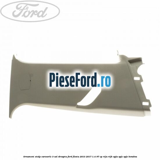 Ornament stalp caroserie 3 usi dreapta Ford Fiesta 2013-2017 1.4 97 cp RTJA, RTJB, SPJA, SPJC, SPJE benzina