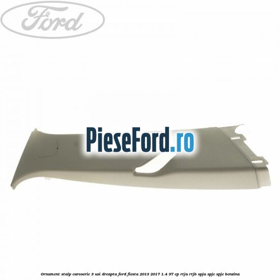 Ornament stalp caroserie 3 usi dreapta Ford Fiesta 2013-2017 1.4 97 cp RTJA, RTJB, SPJA, SPJC, SPJE benzina