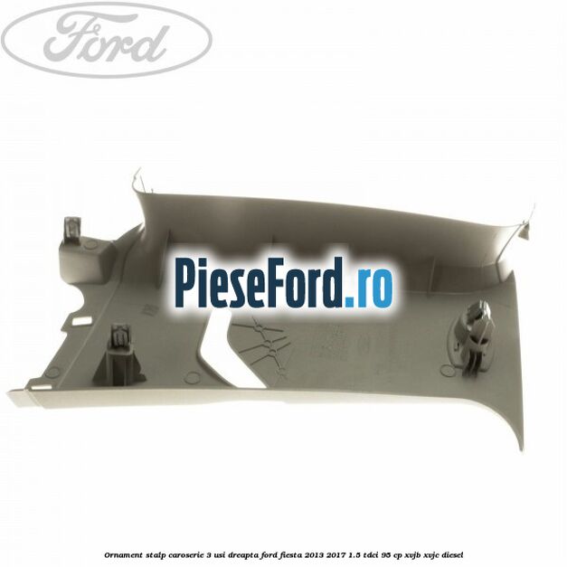 Ornament stalp caroserie 3 usi dreapta Ford Fiesta 2013-2017 1.5 TDCi 95 cp XVJB, XVJC diesel
