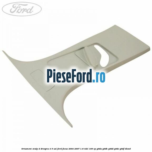 Ornament stalp D dreapta 4/5 usi Ford Focus 2004-2007 1.6 TDCi 109 cp G8DA, G8DB, G8DD, G8DE, G8DF diesel