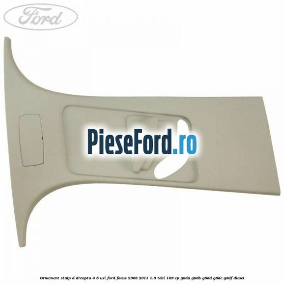 Ornament stalp D dreapta 4/5 usi Ford Focus 2008-2011 1.6 TDCi 109 cp G8DA, G8DB, G8DD, G8DE, G8DF diesel