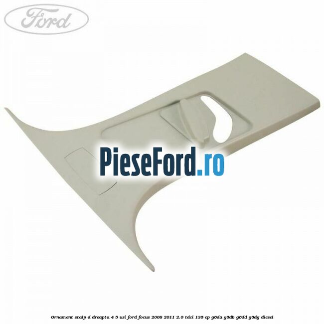 Ornament stalp D dreapta 4/5 usi Ford Focus 2008-2011 2.0 TDCi 136 cp G6DA, G6DB, G6DD, G6DG diesel