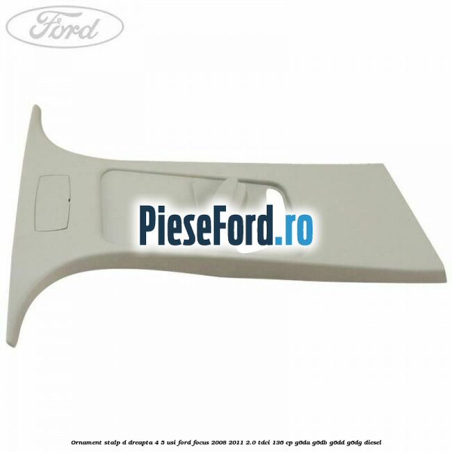 Ornament stalp D dreapta 4/5 usi Ford Focus 2008-2011 2.0 TDCi 136 cp G6DA, G6DB, G6DD, G6DG diesel