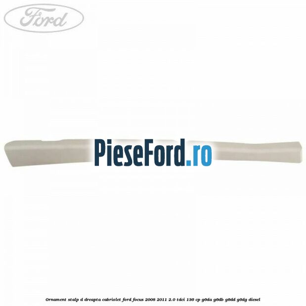 Ornament stalp D dreapta cabriolet Ford Focus 2008-2011 2.0 TDCi 136 cp G6DA, G6DB, G6DD, G6DG diesel