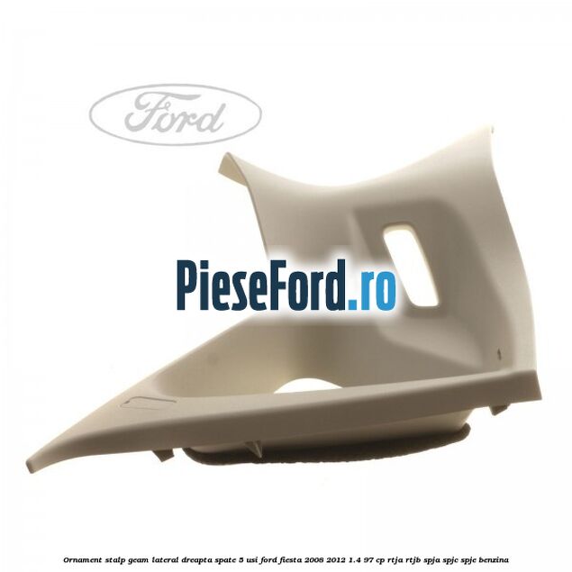 Ornament stalp geam lateral dreapta spate 5 usi Ford Fiesta 2008-2012 1.4 97 cp RTJA, RTJB, SPJA, SPJC, SPJE benzina