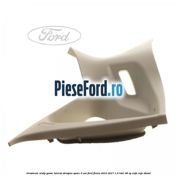 Ornament stalp geam lateral dreapta spate 5 usi Ford Fiesta 2013-2017 1.5 TDCi 95 cp XVJB, XVJC diesel