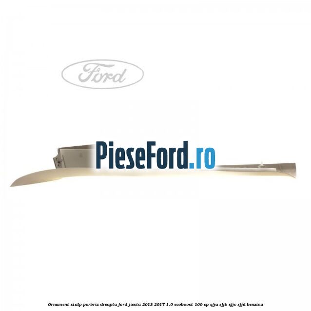 Ornament stalp parbriz dreapta Ford Fiesta 2013-2017 1.0 EcoBoost 100 cp Ornament stalp parbriz dreapta Ford Fiesta 2013-2017 1.0 EcoBoost 100 cp SFJA, SFJB, SFJC, SFJD benzina