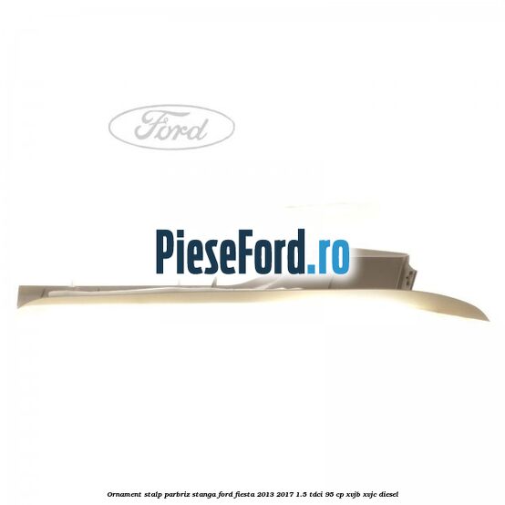 Ornament stalp parbriz stanga Ford Fiesta 2013-2017 1.5 TDCi 95 cp XVJB, XVJC diesel