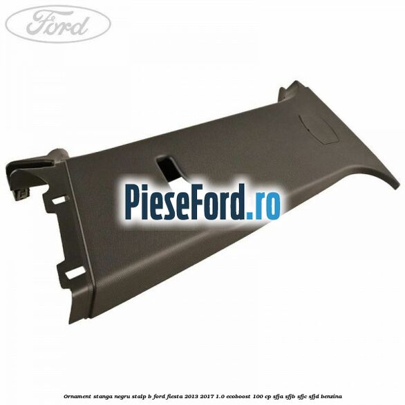 Ornament stanga negru stalp B Ford Fiesta 2013-2017 1.0 EcoBoost 100 cp SFJA, SFJB, SFJC, SFJD benzina