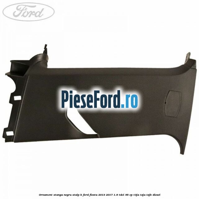 Ornament stanga negru stalp B Ford Fiesta 2013-2017 1.6 TDCi 95 cp T3JA, TZJA, TZJB diesel
