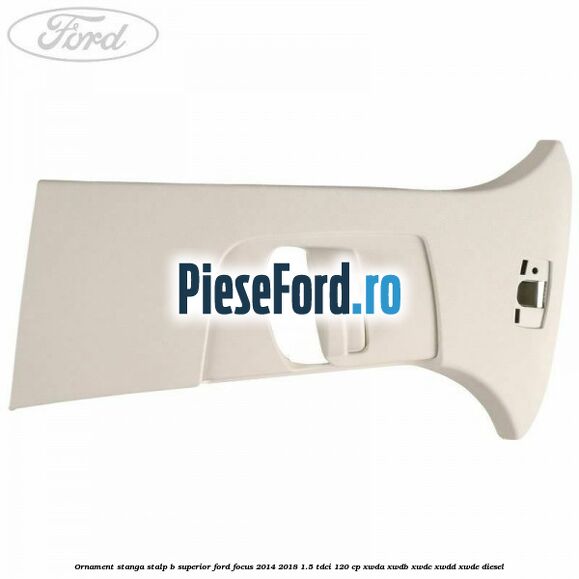 Ornament stanga stalp B superior Ford Focus 2014-2018 1.5 TDCi 120 cp XWDA, XWDB, XWDC, XWDD, XWDE diesel