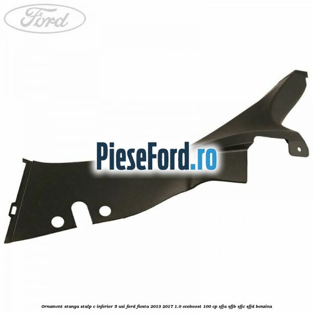Ornament stanga stalp C inferior 5 usi Ford Fiesta 2013-2017 1.0 EcoBoost 100 cp SFJA, SFJB, SFJC, SFJD benzina