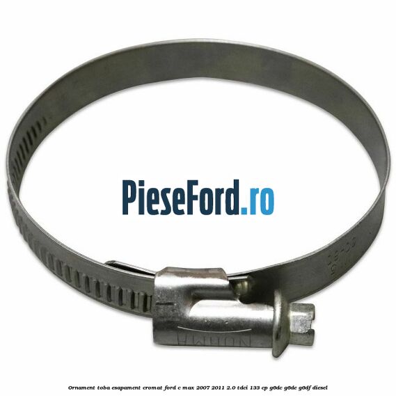 Ornament toba esapament, cromat Ford C-Max 2007-2011 2.0 TDCi 133 cp G6DC, G6DE, G6DF diesel