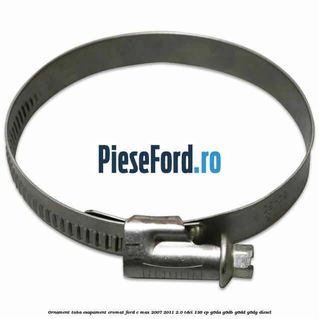 Ornament toba esapament, cromat Ford C-Max 2007-2011 2.0 TDCi 136 cp G6DA, G6DB, G6DD, G6DG diesel