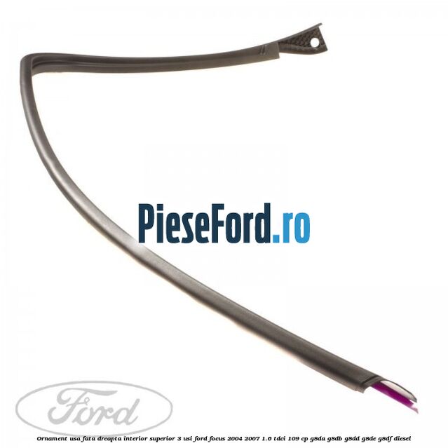 Ornament usa fata dreapta interior superior 3 usi Ford Focus 2004-2007 1.6 TDCi 109 cp Ornament usa fata dreapta interior superior 3 usi Ford Focus 2004-2007 1.6 TDCi 109 cp G8DA, G8DB, G8DD, G8DE, G8DF diesel