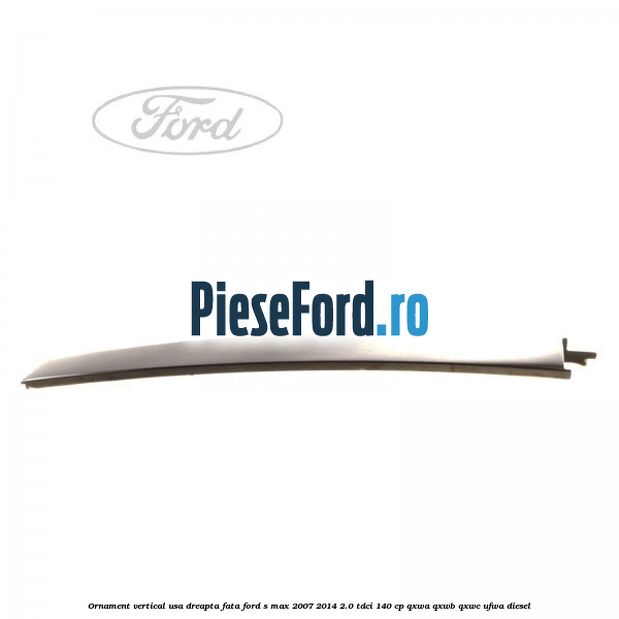 Ornament vertical usa dreapta fata Ford S-Max 2007-2014 2.0 TDCi 140 cp QXWA, QXWB, QXWC, UFWA diesel