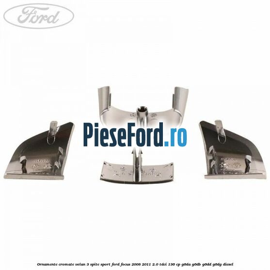 Ornamente cromate volan 3 spite sport Ford Focus 2008-2011 2.0 TDCi 136 cp Ornamente cromate volan 3 spite sport Ford Focus 2008-2011 2.0 TDCi 136 cp G6DA, G6DB, G6DD, G6DG diesel