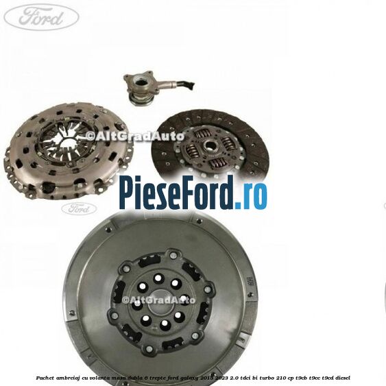 Pachet ambreiaj cu volanta masa dubla 6 trepte Ford Galaxy 2015-2023 2.0 TDCi BI-Turbo 210 cp T9CB, T9CC, T9CD diesel