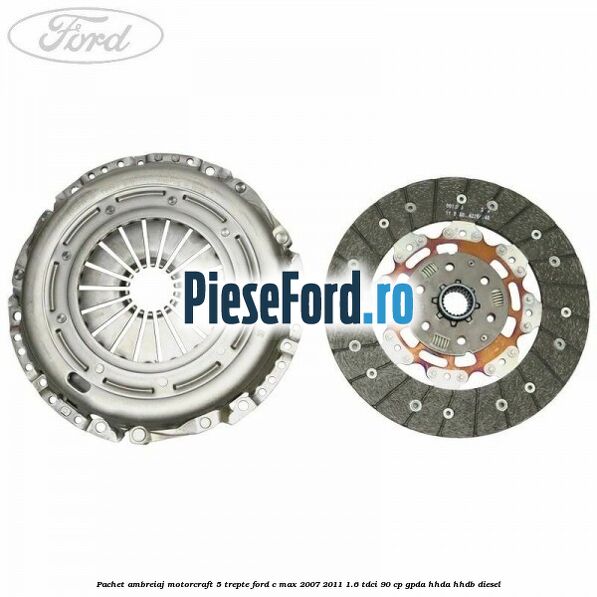 Pachet ambreiaj Motorcraft 5 trepte Ford C-Max 2007-2011 1.6 TDCi 90 cp GPDA, HHDA, HHDB diesel