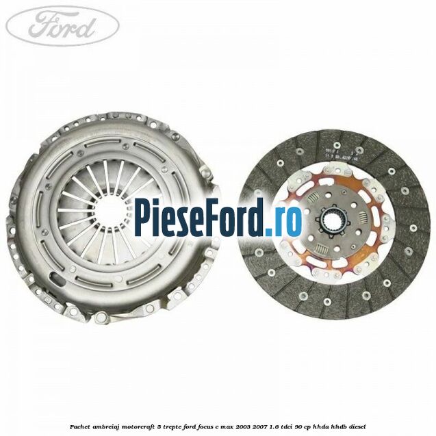 Pachet ambreiaj Motorcraft 5 trepte Ford Focus C-Max 2003-2007 1.6 TDCi 90 cp HHDA, HHDB diesel