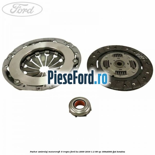 Pachet ambreiaj Motorcraft 5 trepte Ford Ka 2009-2016 1.2 69 cp 169A4000, FP4 benzina