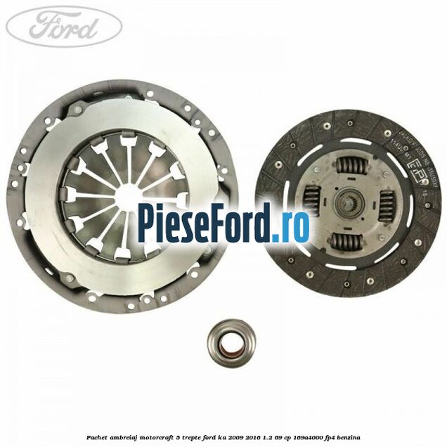 Pachet ambreiaj Motorcraft 5 trepte Ford Ka 2009-2016 1.2 69 cp 169A4000, FP4 benzina