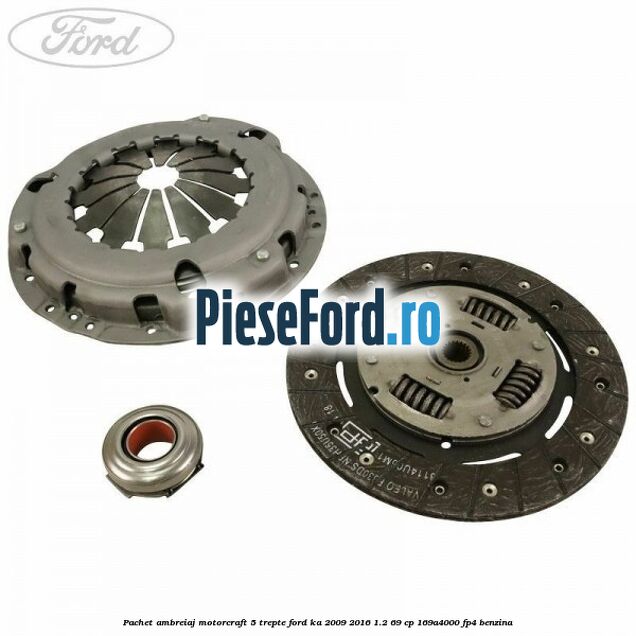 Pachet ambreiaj Motorcraft 5 trepte Ford Ka 2009-2016 1.2 69 cp 169A4000, FP4 benzina