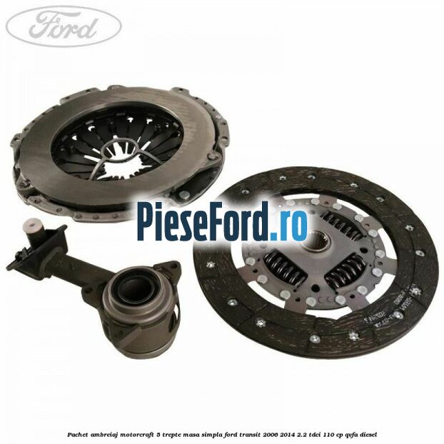 Pachet ambreiaj Motorcraft 5 trepte masa simpla Ford Transit 2006-2014 2.2 TDCi 110 cp QVFA diesel