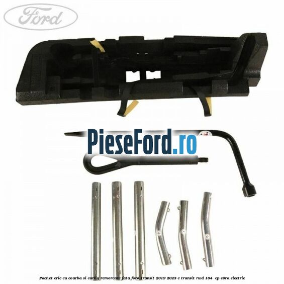 Pachet cric cu coarba si carlig remorcare fata Ford Transit 2019-2023 E-TRANSIT RWD 184  cp C0RA electric