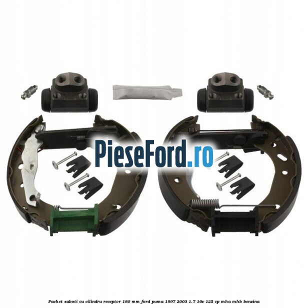 Pachet saboti cu cilindru receptor 180 mm Ford Puma 1997-2003 1.7 16V 125 cp MHA, MHB benzina